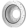 4-Wheel Set Front and Rear Brake Disc and Pad Kit, Cross-drilled and Slotted 8 Lugs Front-324.87 mm/Rear-329.95 mm Ceramic, Includes (4) Disc and (2) Pad Set
