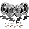 2007 GMC Savana 2500 - 8-Piece Kit Front and Rear Brake Disc and Pad Kit, Plain Surface, 8 Lugs, Ceramic, Enginedesignationname: LLY, 6.6L 8Cyl,  Includes (4) Brake Disc and (2) Brake Pad Set