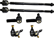 6-Piece Kit Front, Driver and Passenger Side Suspension Kit, Includes (4) Tie Rod End and (2) Ball Joint
