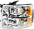 2010 Chevrolet Silverado 1500 - 6-Piece Kit Grille, Chrome, Crew Cab Pickup,  Includes (1) Bumper, (1) Grille, (2) Headlight, (1) Hood, and (1) Valance