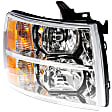 2007 Chevrolet Silverado 1500 - 6-Piece Kit Front Bumper, New Body Style, Chrome, Includes (1) Bumper, (1) Grille, (2) Headlight, (1) Hood, and (1) Valance
