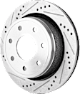 4-Wheel Set Front and Rear Brake Kit With Calipers, Cross-drilled and Slotted, 6 Lugs, Ceramic Pad Material, Includes (4) Caliper, (4) Disc, and (2) Pad Set