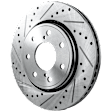 4-Wheel Set Front and Rear Brake Kit With Calipers, Front-Cross-drilled and Slotted/Rear-Plain Surface Front-350 mm/Rear-347.98 mm Ceramic, Includes (4) Caliper, (4) Disc, and (2) Pad Set
