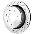 2-Wheel Set Rear Brake Kit With Calipers, Cross-drilled and Slotted 348.2 mm Ceramic, Includes (2) Caliper, (2) Disc, and (1) Pad Set