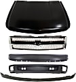 2008 Chevrolet Silverado 1500 - 5-Piece Kit Grille, Chrome, Crew Cab Pickup,  Includes (1) Bumper, (1) Grille, (1) Hood, and (2) Valance