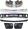 7-Piece Kit Front Valance, Upper - Primed, Lower - Textured, Includes (2) Valance, (1) Bumper, (2) Headlight and (2) Bumper End