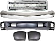 5-Piece Kit Front, Lower Valance, Air Deflector, Primed, Includes (1) Valance, (1) Bumper, (1) Grille Assembly and (2) Bumper End