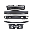 6-Piece Kit, Grille Textured Black, Includes (1) Bumper, (2) Bumper End, (1) Grille, and (2) Valance