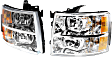 2008 Chevrolet Silverado 1500 - 7-Piece Kit Grille, Chrome,  Includes (1) Bumper, (2) Bumper End, (1) Grille, (2) Headlight, and (1) Valance