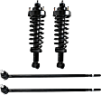 2002 Ford Explorer - 4-Piece Kit Rear, Driver and Passenger Side Suspension Kit,  Includes (2) Loaded Strut and (2) Tie Rod End