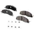 4-Wheel Set Front and Rear Brake Disc and Pad Kit, Plain Surface, 5 Lugs, Cast Iron, Semi-Metallic, Pro-Line Series, Includes (4) Disc and (2) Pad Set