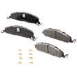 4-Wheel Set Front and Rear Brake Disc and Pad Kit, Plain Surface, 5 Lugs, Cast Iron, Semi-Metallic, Pro-Line Series, Includes (4) Disc and (2) Pad Set