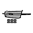 2004 Chevrolet Silverado 1500 - 3-Piece Kit Grille, Textured Black, Without Dale Earnhardt Package, Extended Cab Pickup,  Includes (1) Grille and (2) Headlight Bracket