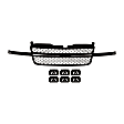 2004 Chevrolet Silverado 1500 - 3-Piece Kit Grille, Textured Black, Without Dale Earnhardt Package, Extended Cab Pickup,  Includes (1) Grille and (2) Headlight Bracket