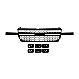 2004 Chevrolet Silverado 1500 - 3-Piece Kit Grille, Textured Black, Without Dale Earnhardt Package, Extended Cab Pickup,  Includes (1) Grille and (2) Headlight Bracket