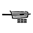 2004 Chevrolet Silverado 1500 - 3-Piece Kit Grille, Textured Black, Without Dale Earnhardt Package, Extended Cab Pickup,  Includes (1) Grille and (2) Headlight Bracket