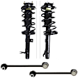 4-Piece Kit Front, Driver and Passenger Side Suspension Kit, Includes (2) Shock Absorber and Strut Assembly and (2) Sway Bar Link