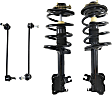 4-Piece Kit Front, Driver and Passenger Side Suspension Kit, Includes (2) Sway Bar Link and (2) Shock Absorber and Strut Assembly