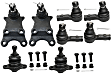 8-Piece Kit Front Suspension Kit, Includes (4) Ball Joint and (4) Tie Rod End