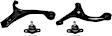 4-Piece Kit Front, Driver and Passenger Side, Lower Control Arm Kit, Includes (2) Ball Joint and (2) Control Arm