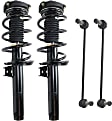 4-Piece Kit Front Suspension Kit, Includes (2) Sway Bar Link and (2) Shock Absorber and Strut Assembly