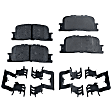 2005 Toyota Camry - 4-Wheel Set Front and Rear Brake Disc and Pad Kit, Plain Surface, 5 Lugs, Front-275.08 mm/Rear-268.99 mm, Ceramic, 15in. Wheels, Japan Built Vehicle, 3.0L 6Cyl, Pro-Line Series Includes (4) Brake Disc, (2) Brake Pad Set