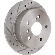 2005 Toyota Camry - 4-Wheel Set Front and Rear Brake Disc and Pad Kit, Cross-drilled and Slotted, Front-275 mm/Rear-269 mm, Ceramic, Japan Built, 2.4L 4Cyl, Pro-Line Series Includes (4) Disc and (2) Pad Set