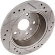 2005 Toyota Camry - 4-Wheel Set Front and Rear Brake Disc and Pad Kit, Cross-drilled and Slotted, Front-275 mm/Rear-269 mm, Ceramic, Japan Built, 2.4L 4Cyl, Pro-Line Series Includes (4) Disc and (2) Pad Set