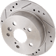 2005 Toyota Camry - 4-Wheel Set Front and Rear Brake Disc and Pad Kit, Cross-drilled and Slotted, Front-275 mm/Rear-269 mm, Ceramic, Japan Built, 2.4L 4Cyl, Pro-Line Series Includes (4) Disc and (2) Pad Set