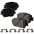 2005 Toyota Camry - 4-Wheel Set Front and Rear Brake Disc and Pad Kit, Cross-drilled and Slotted, Front-275 mm/Rear-269 mm, Ceramic, Japan Built, 2.4L 4Cyl, Pro-Line Series Includes (4) Disc and (2) Pad Set