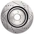 4-Wheel Set Front and Rear Brake Disc and Pad Kit, Cross-drilled and Slotted Front-344.93 mm/Rear-320.04 mm Front-Semi-Metallic/Rear-Ceramic AWD Pro-Line Series, Includes (2) Pad Set and (4) Disc