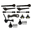 12-Piece Kit Idler Arm, Includes (4) Ball Joint, (1) Idler Arm, (1) Pitman Arm, (2) Sway Bar Link, and (4) Tie Rod End