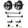 8-Piece Kit Front Suspension Kit, Includes (2) Sway Bar Link, (2) Ball Joint, (2) Tie Rod End and (2) Wheel Hub