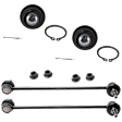 4-Piece Kit Front, Driver and Passenger Side, Lower Ball Joints, includes (2) Ball Joint and (2) Sway Bar Link