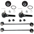 6-Piece Kit Front, Driver and Passenger Side, Outer Tie Rod End, Includes (2) Tie Rod End, (2) Ball Joint and (2) Sway Bar Link