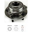 2-Wheel Set Front, Driver or Passenger Side Wheel Hub, 5 Lugs, With Bearing, Includes (2) Tie Rod End and (2) Wheel Hub