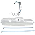 3-Piece Kit Galvanized Steel Fuel Tank, 34 gallons / 129 liters, Includes (1) Fuel Tank, (1) Fuel Sending Unit and (1) Fuel Tank Strap