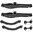 6-Piece Kit Rear, Driver and Passenger Side, Upper and Lower Control Arms, Includes (4) Control Arm and (4) Sway Bar Link