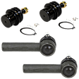 4-Piece Kit Front, Driver and Passenger Side, Outer Tie Rod End, includes (2) Ball Joint and (2) Tie Rod End
