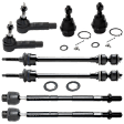 8-Piece Kit Front, Driver and Passenger Side, Inner and Outer Tie Rod End, 4WD Includes (2) Ball Joint, (2) Sway Bar Link and (4) Tie Rod End