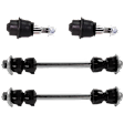 4-Piece Kit Front, Driver and Passenger Side, Lower Ball Joint, includes (2) Ball Joint and (2) Sway Bar Link
