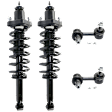 4-Piece Kit Rear, Driver and Passenger Side Fully Loaded Strut, Includes (2) Sway Bar Link and (2) Shock Absorber and Strut Assembly
