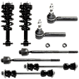 8-Piece Kit Front, Driver and Passenger Side Fully Loaded Strut, Includes (4) Tie Rod End, (2) Sway Bar Link and (2) Shock Absorber and Strut Assembly