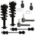 8-Piece Kit Front, Driver and Passenger Side Fully Loaded Strut, Includes (2) Tie Rod End, (2) Ball Joint, (2) Sway Bar Link and (2) Shock Absorber and Strut Assembly