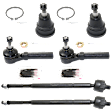 6-Piece Kit Front, Driver and Passenger Side Tie Rod End Includes (2) Ball Joint and (4) Tie Rod End