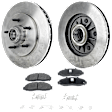 2-Wheel Set Front Brake Disc and Pad Kit, Plain Surface 5 Lugs 308.2 mm Semi-metallic RWD Pro-Line Series, Includes (2) Disc and (1) Pad Set