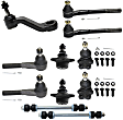 11-Piece Kit Front Suspension Kit, Includes (4) Ball Joint, (1) Pitman Arm, (2) Sway Bar Link, and (4) Tie Rod End