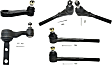 6-Piece Kit Front Suspension Kit, Includes (4) Tie Rod End, (1) Pitman Arm and (1) Idler Arm