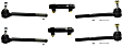 6-Piece Kit Front, Driver and Passenger Side Suspension Kit, Includes (4) Tie Rod End and (2) Tie Rod Adjusting Sleeve