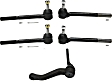 5-Piece Kit Front, Driver and Passenger Side Suspension Kit, Includes (4) Tie Rod End and (1) Idler Arm